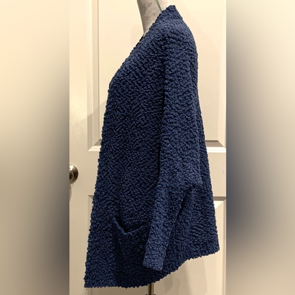 UMGEE Sz L  Dolman Sleeve Teal Open Front Casual Cardigan W/Pockets - Picture 6 of 12